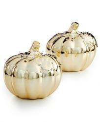 Gold Martha stewart pumpkin salt & pepper shakers