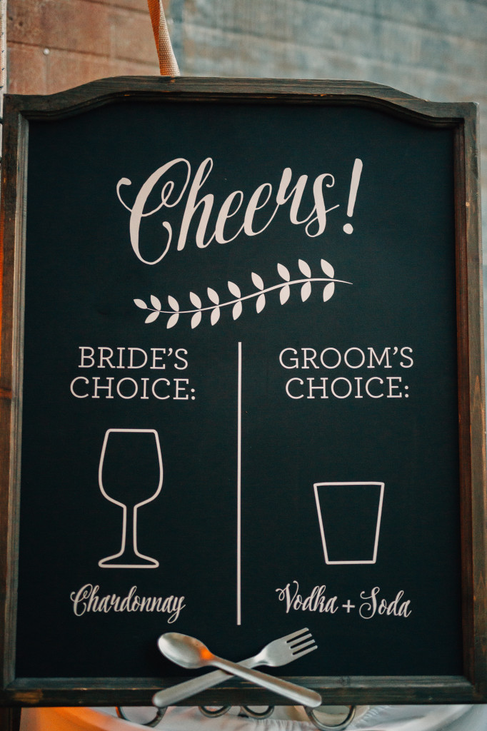 Bride Groom Signature Drinks Chalkboard for Wedding  | EntertainingLife.com