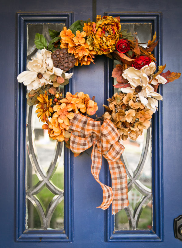 Navy Blue Front Door Makeover