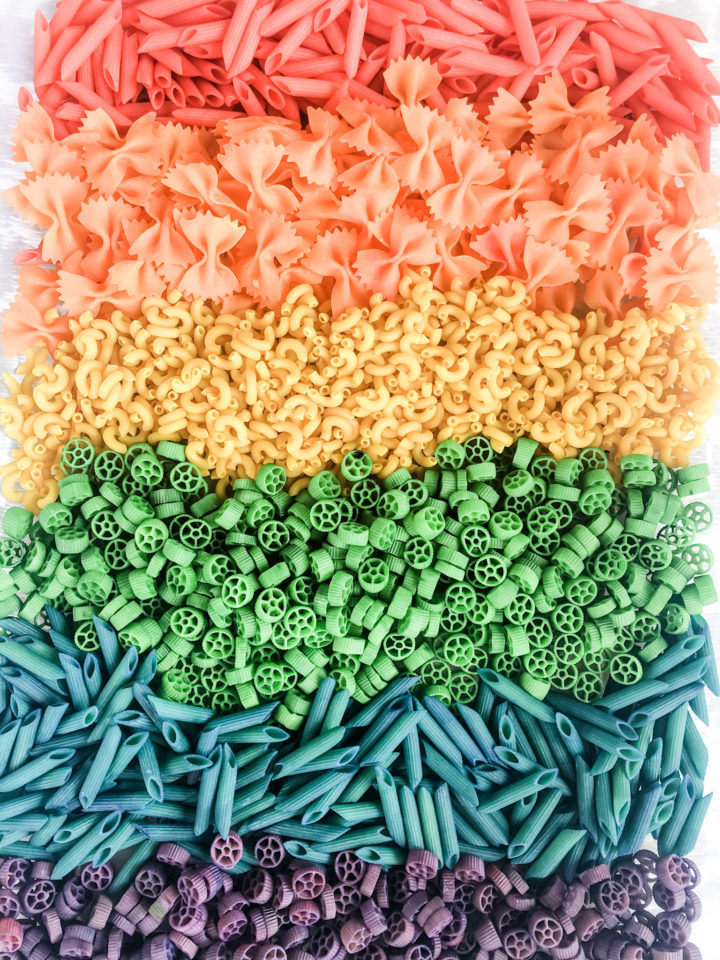Tips for dying pasta to get bright colors
